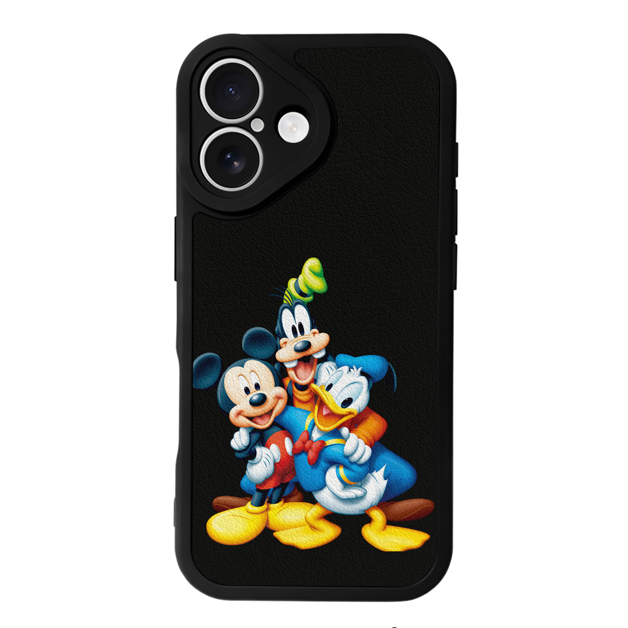 （画像用） ミッキーマウス Mickey Mouse 【iPhone 16シリーズ対応】シリコンスマホケース（レザー調） 材質：シリコン